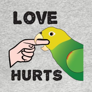 Love Hurts - Double Yellow Headed Amazon Parrot T-Shirt